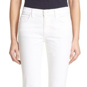 Current Elliott Stove Pipe White Straight Jeans 25